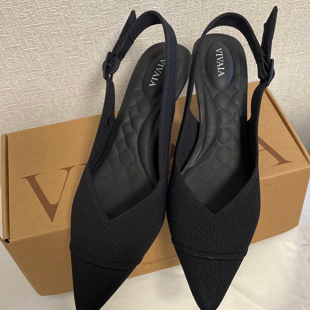 人気　ほぼ新品！VIVAIA 黒 スリングバック ポインテッドトゥ サンダル パンプス – ページ – VIVAIA JAPAN