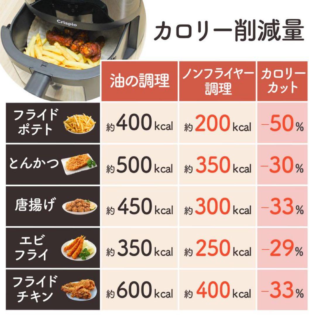 【新品】ノンフライヤー 4.5L 大容量 レシピ本付 電気フライヤー　紙トレー付