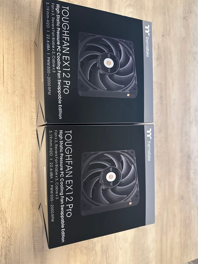 TOUGH FAN EX12 Pro 2個（計ファン6枚） 120mm ThermaltakeThermaltake TOUGHFAN EX12 Pro High Static Pressure PC