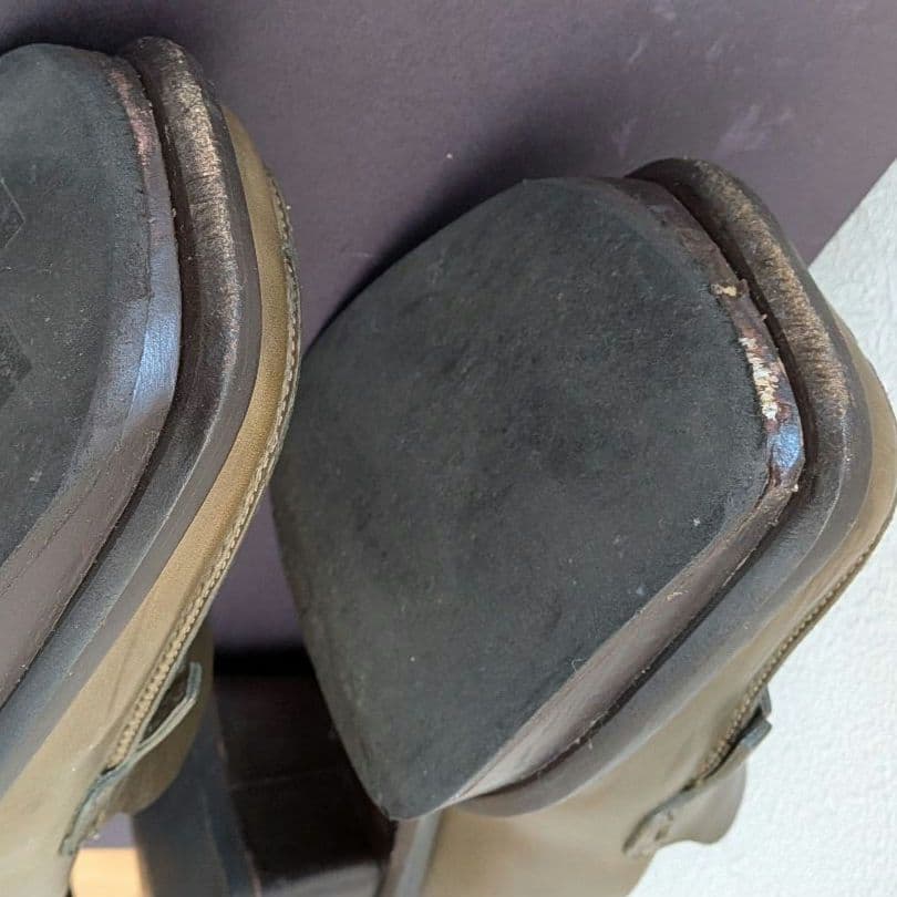 PRADA フリンジ厚底ローファー 36.5 カーキ 美品 プラダ 23.5cm