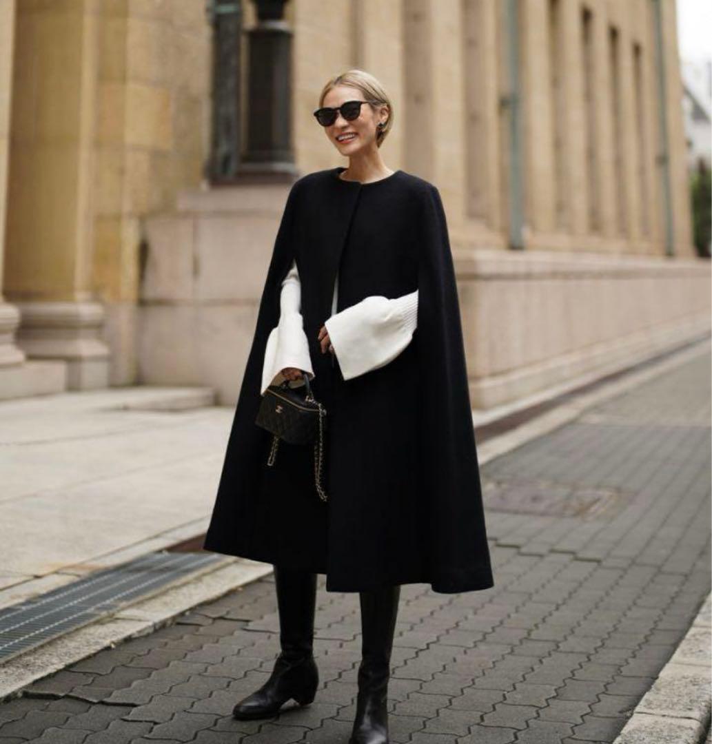 ellieケープコート♡ブラック - メルカリ