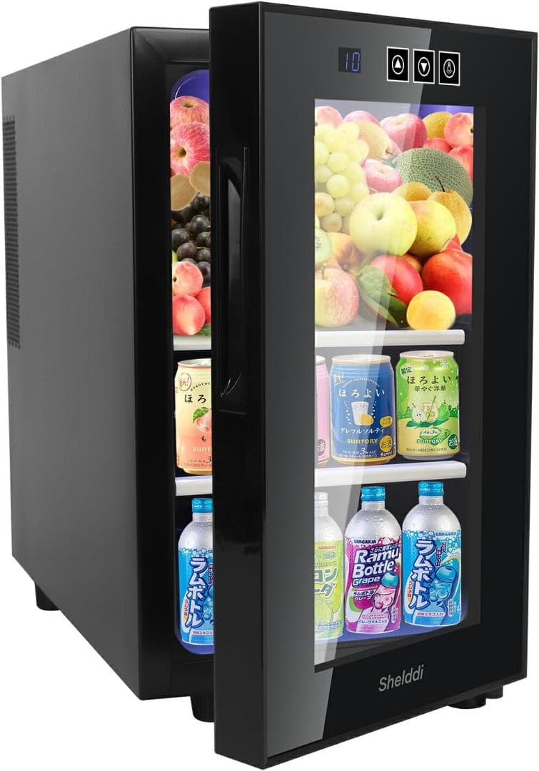 ガラスドア小型冷蔵庫 黒 23L ガラスドア小型冷蔵庫 黒 23L ガラスドア小型冷蔵庫 黒 23L