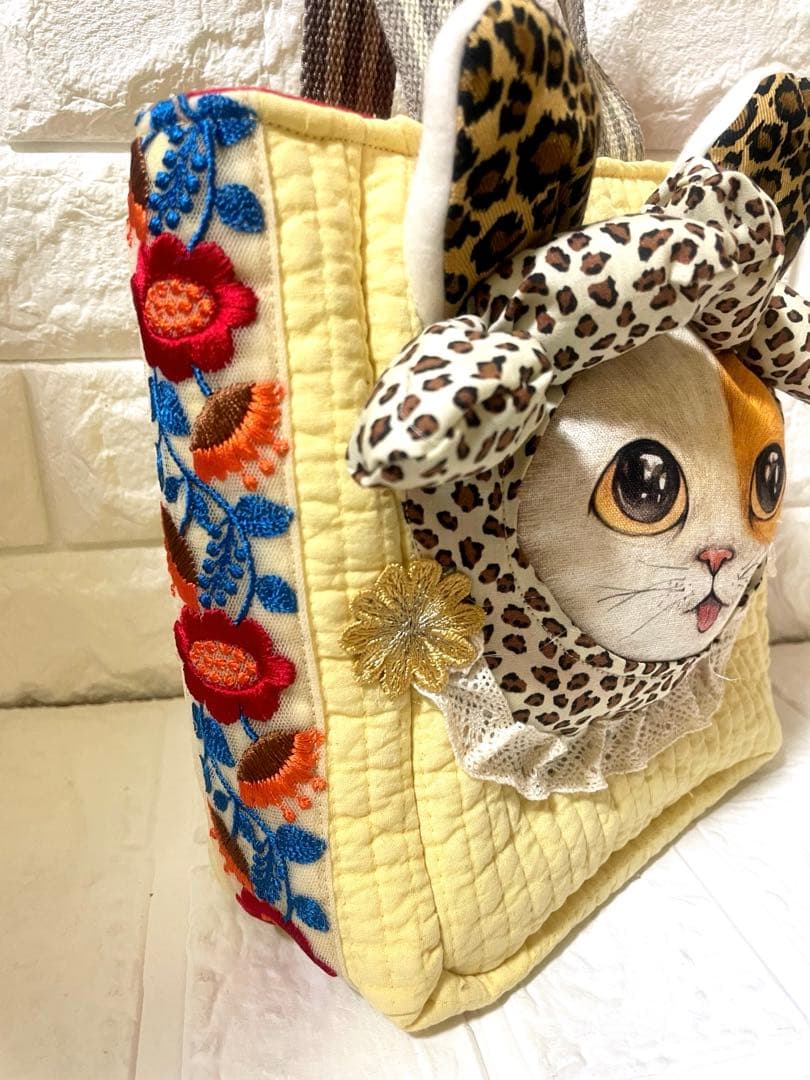 コヤンイサムチョンハンドメイドリメイクヌピ インド、刺繍、トート