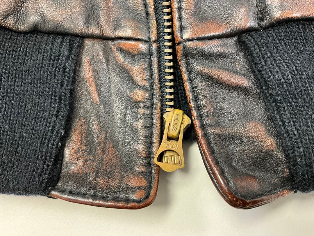 ブラックトップモーターサイクル BTMC 馬革 A-2 スカル TALON