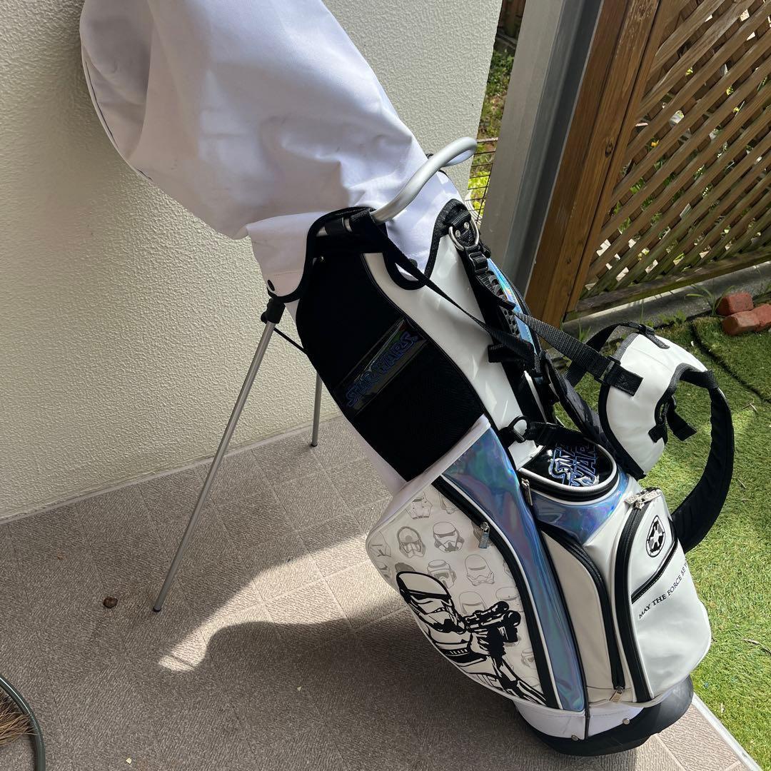 スターウォーズ キャディバッグ 9型 スタンド ホワイト - ゴルフバッグ