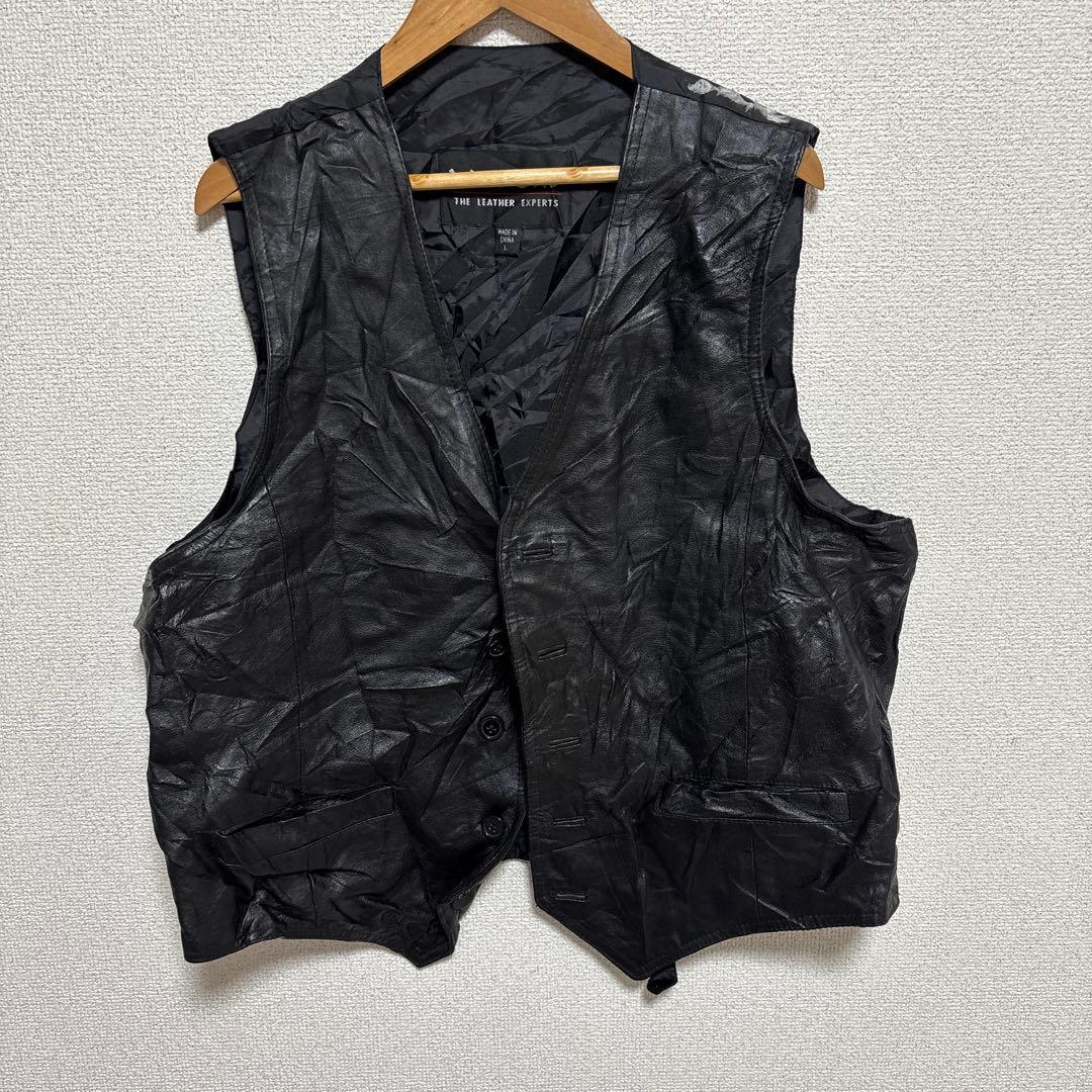 本革】WILSONS レザーベスト ブラック Lサイズ ヴィンテージ - メルカリ