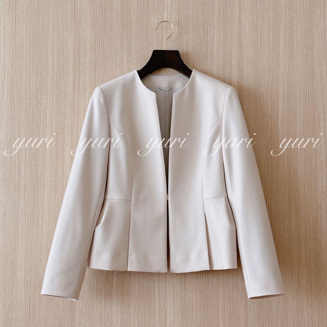 1058】アナイ ウールツイルジャージペプラムジャケット フォーマル 38