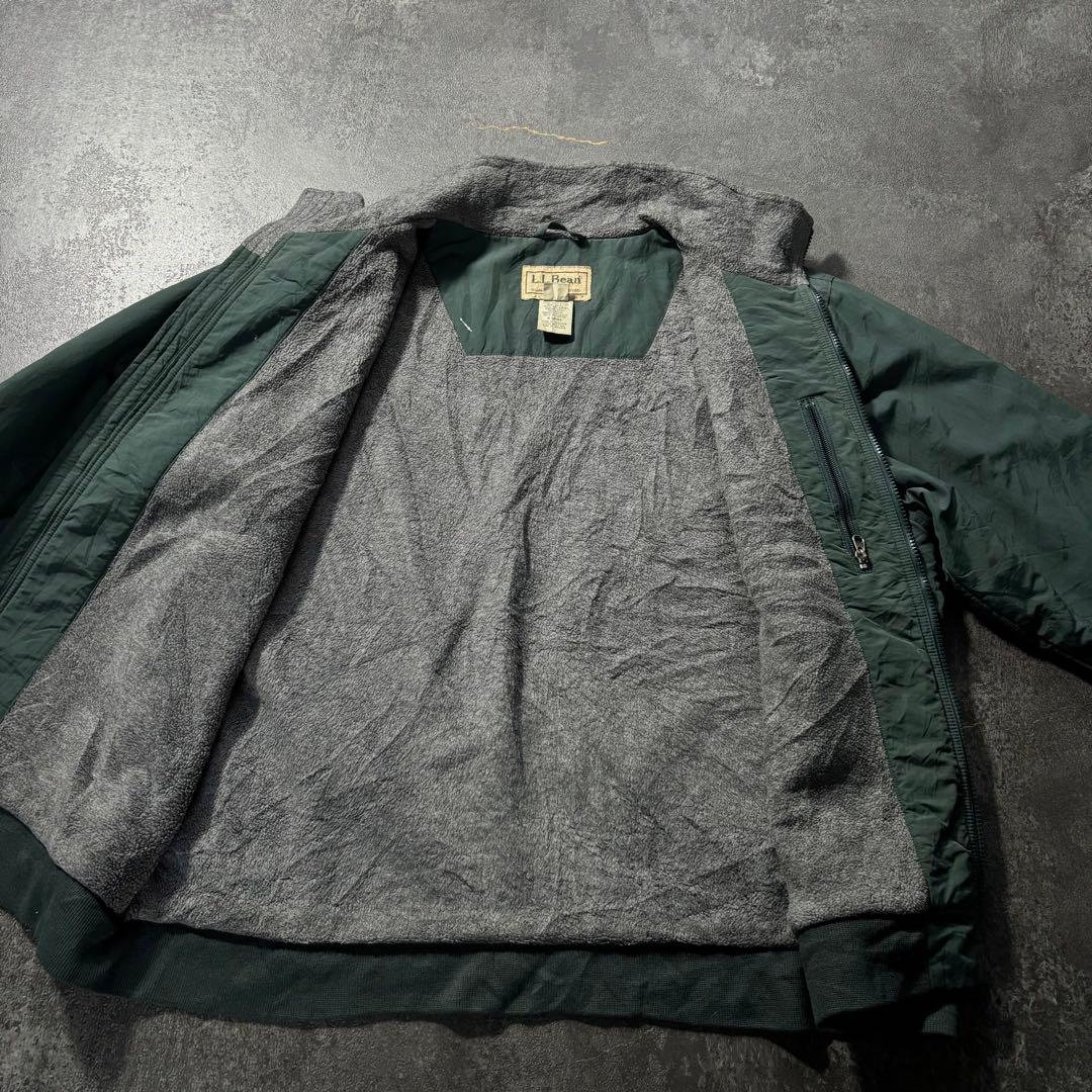 L.L.Bean エルエルビーンウォームアップジャケットグリーンフリース古着XL