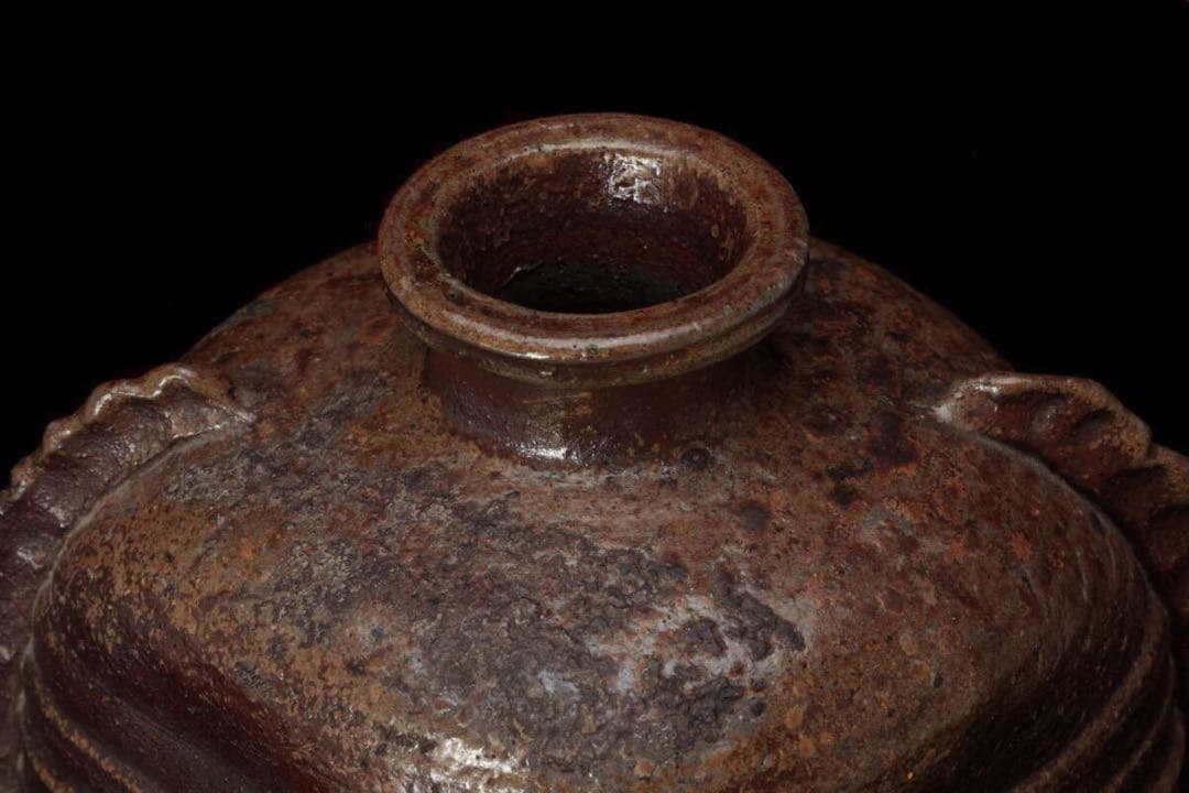 桂又三郎 江戸中期 古備前 船虫徳利 酒器 備前焼 識箱 鑑定箱付