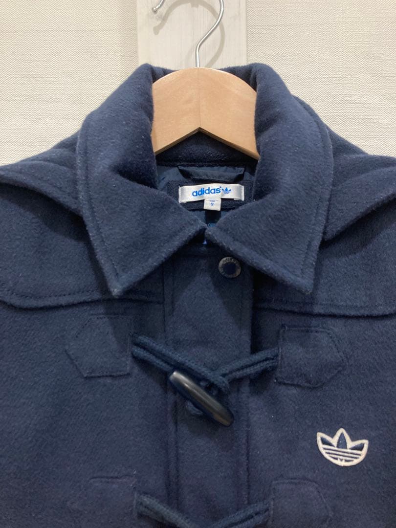 adidas アディダス ダッフルコート トグルコート ネイビー - メルカリ