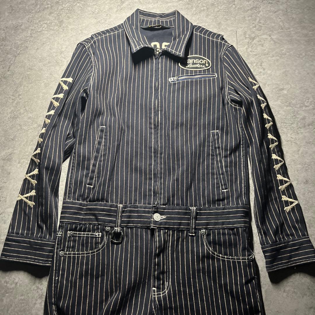 美品 VANSON つなぎ ウォバッシュストライプ M 送料無料の通販はau PAY