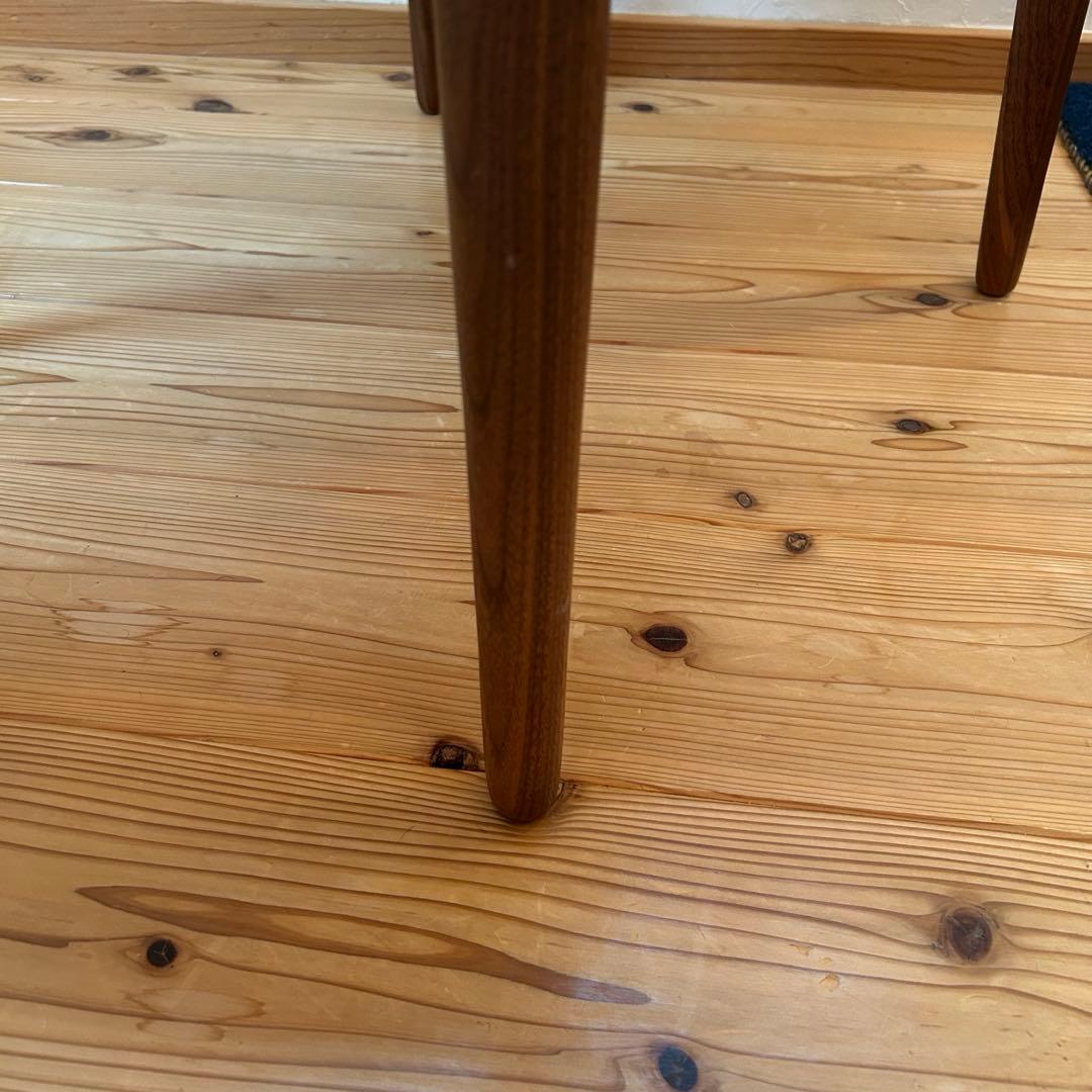 《美品》　アモック　リップチェア　ウォルナット×ネイビー