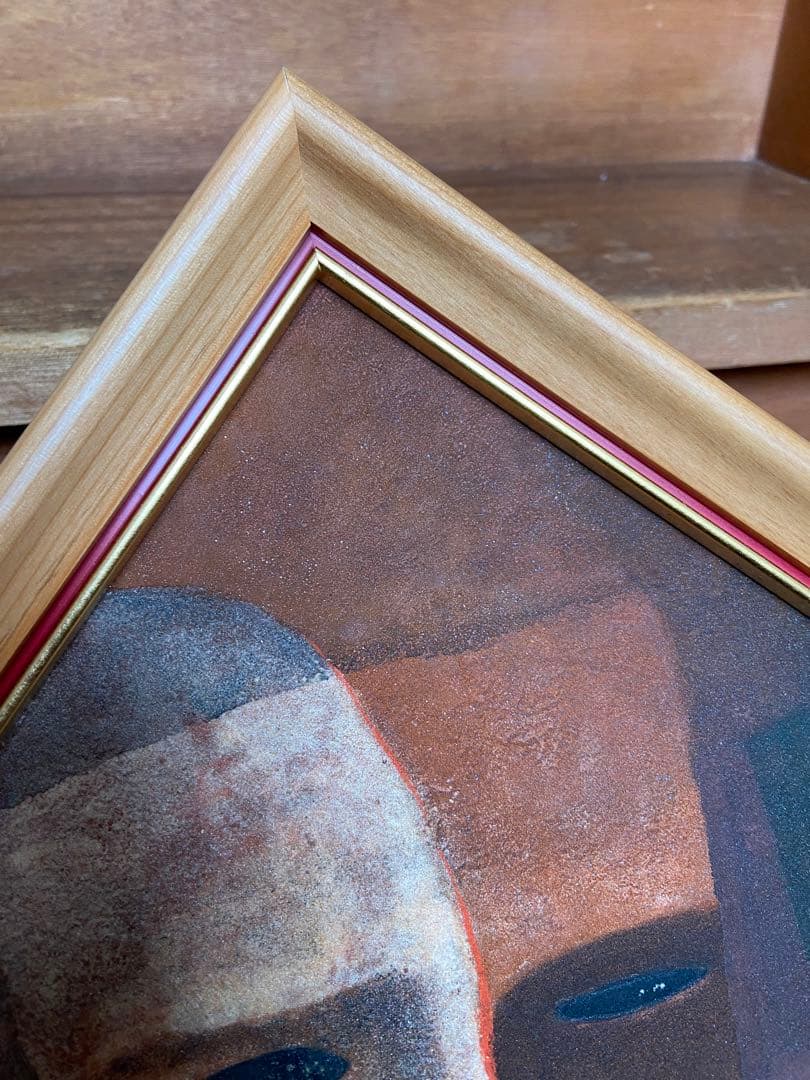 日本画「埴輪」岩絵具　谷本昌彦