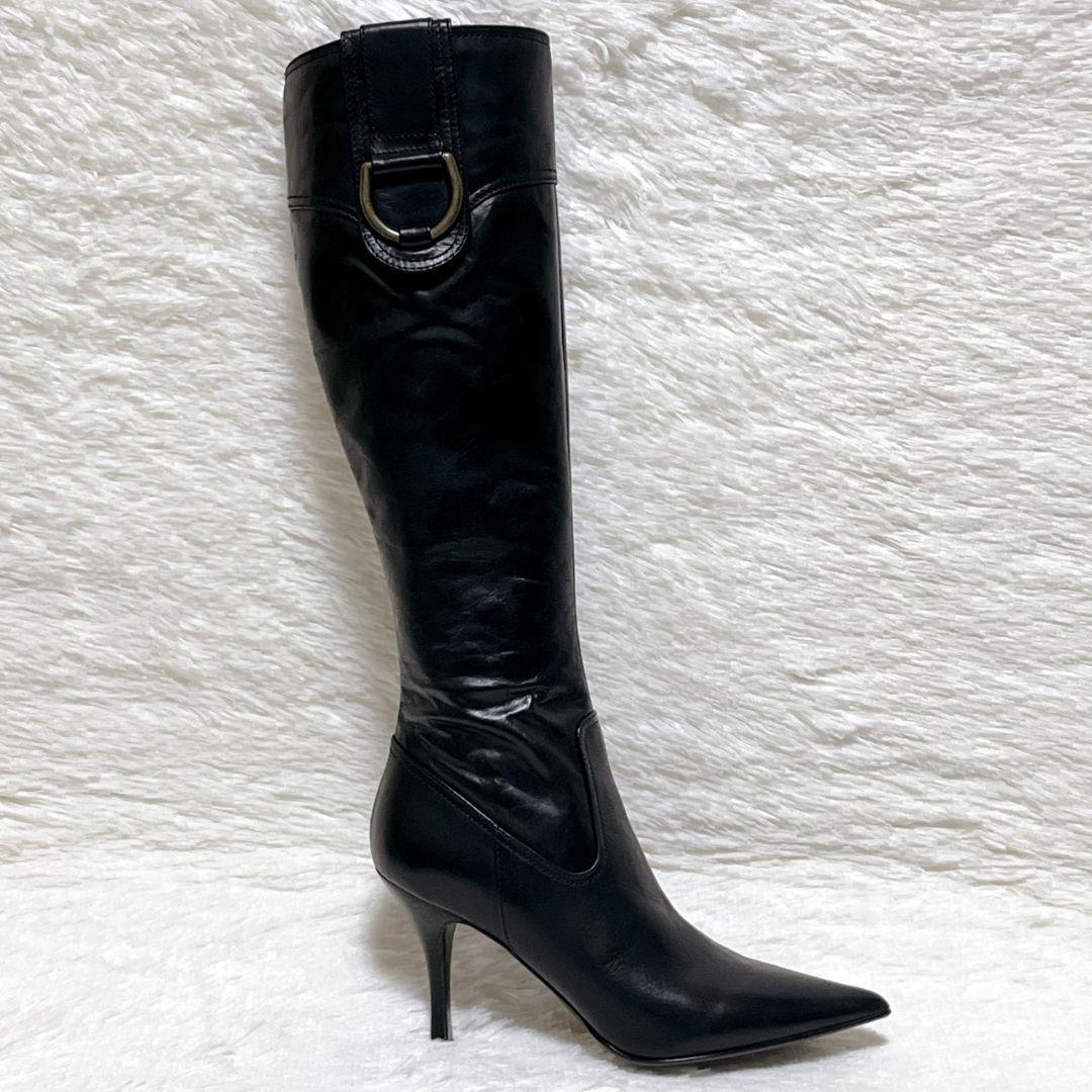 極美品】DIANA ダイアナ ロングブーツ 黒 24cm レザー 日本製 美脚