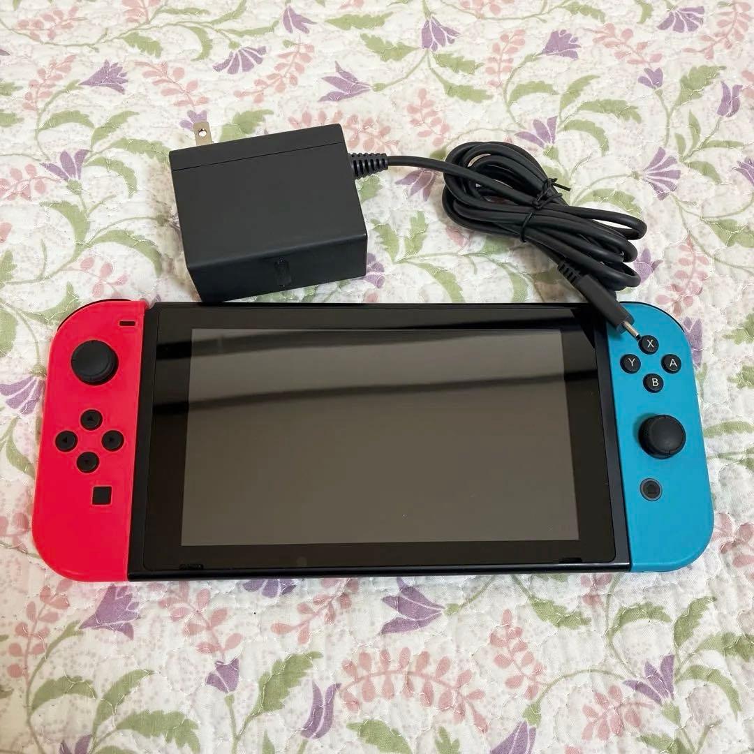 Nintendo Switch 本体、ネオンブルー、ネオンレッド、ACアダプター 特価 早い者勝ち Nintendo Switch 有機ELモデル ネオンブルー ネオン