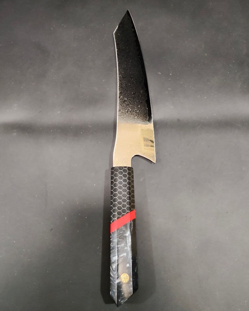 魚捌き 鬼反り 剣型 切付型 牛刀 V金10号 67層ダマスカス 包丁 八角柄