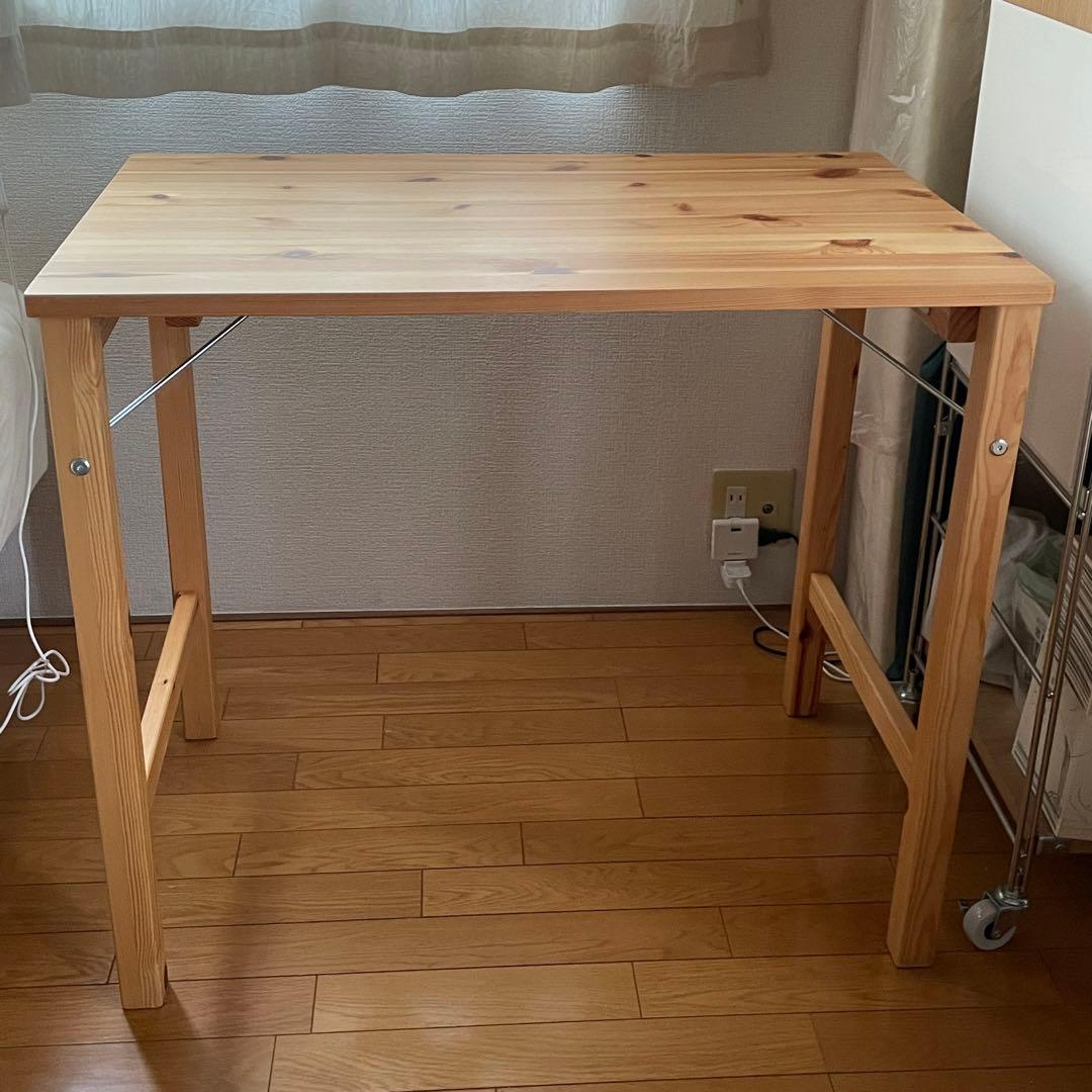無印良品 パイン材テーブル 折りたたみ式 - メルカリ