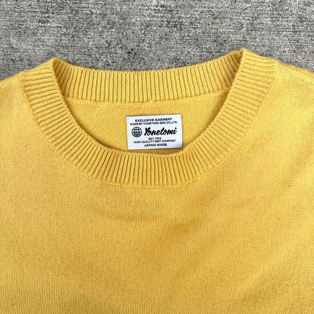 Yonetomi リジッドカシミヤ ニット YELLOW 3 - メルカリ