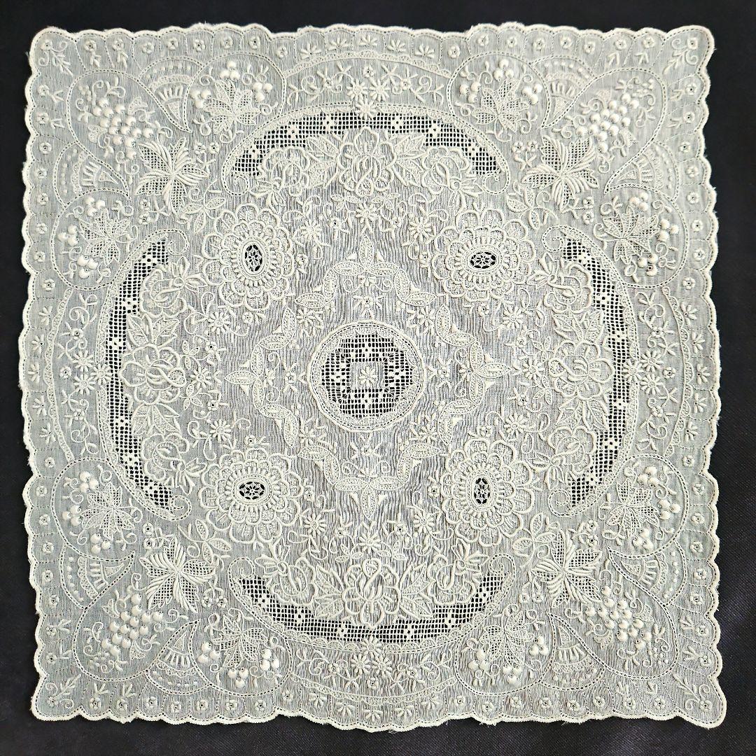 スワトウ ハンカチ 葡萄 手刺繍 W - メルカリ