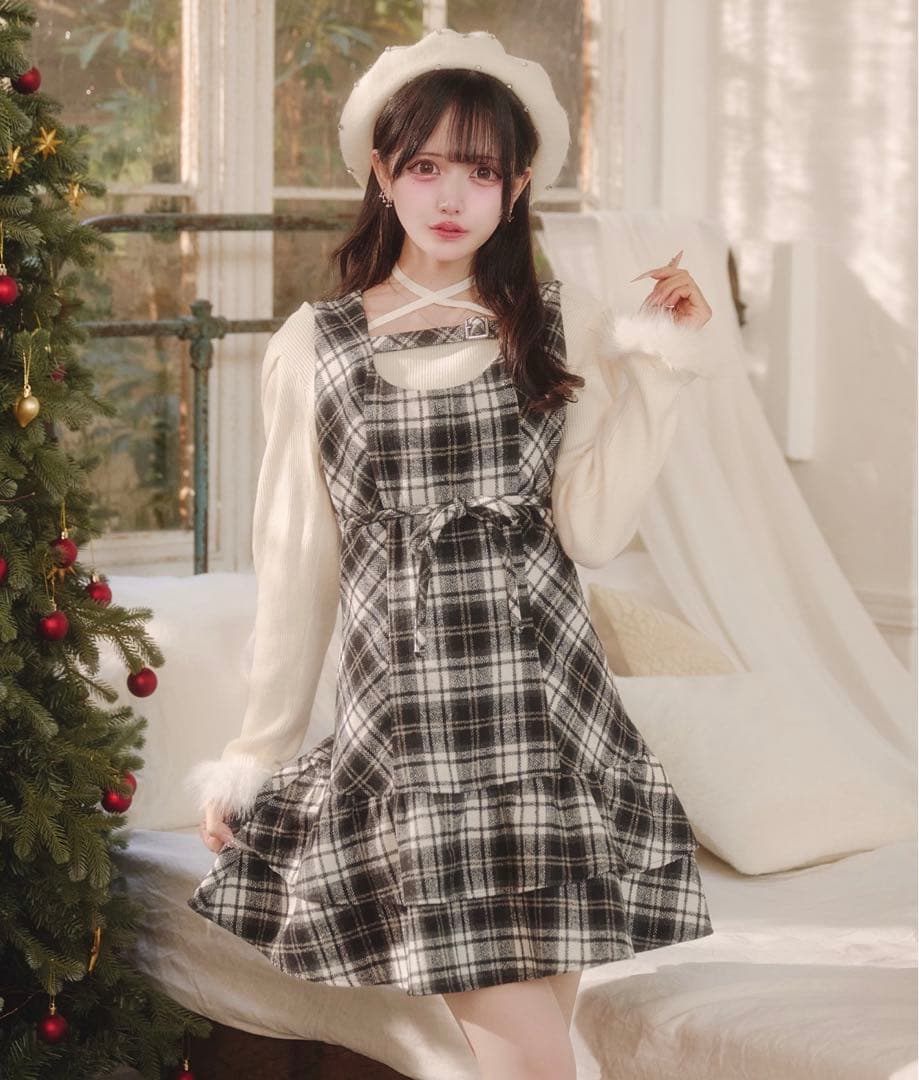 Pal elfy パルエルフィー 裾ティアードキャミワンピース ブラック