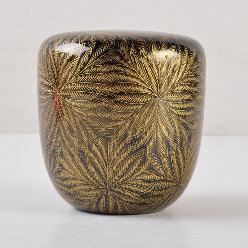 茶道具 輪島塗 岡本陽斎作 忍彫沈金 棗 共箱 V 9074 - メルカリ