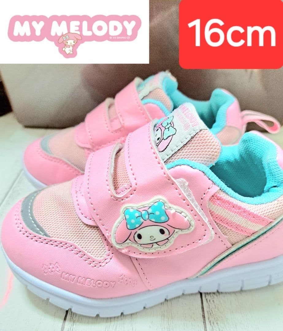 マイメロディスニーカー⭐16cm⭐ピンク⭐キッズ、サンリオスニーカー