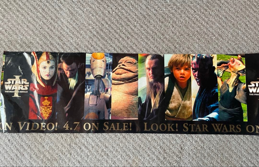 【激レア非売品】スターウォーズ EP1 公開当時店舗販売促進ペーパーバナー 激レア非売品】スターウォーズ EP1 公開当時店舗販売促進ペーパー