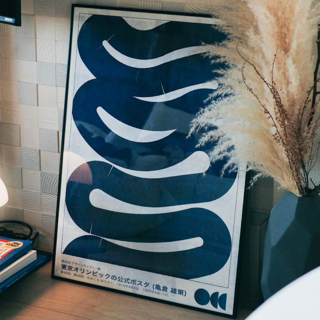 50×70サイズ 亀倉雄策 Waves オリンピック ポスター - メルカリ