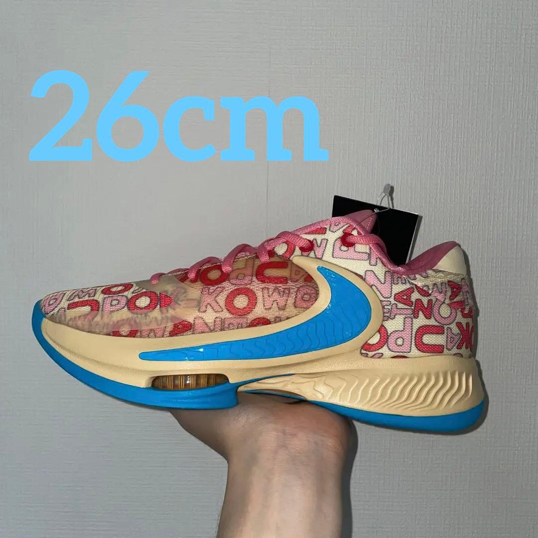 NIKE ズーム フリーク4 26 cm 【新品未使用】 ヤニス ピンク - メルカリ
