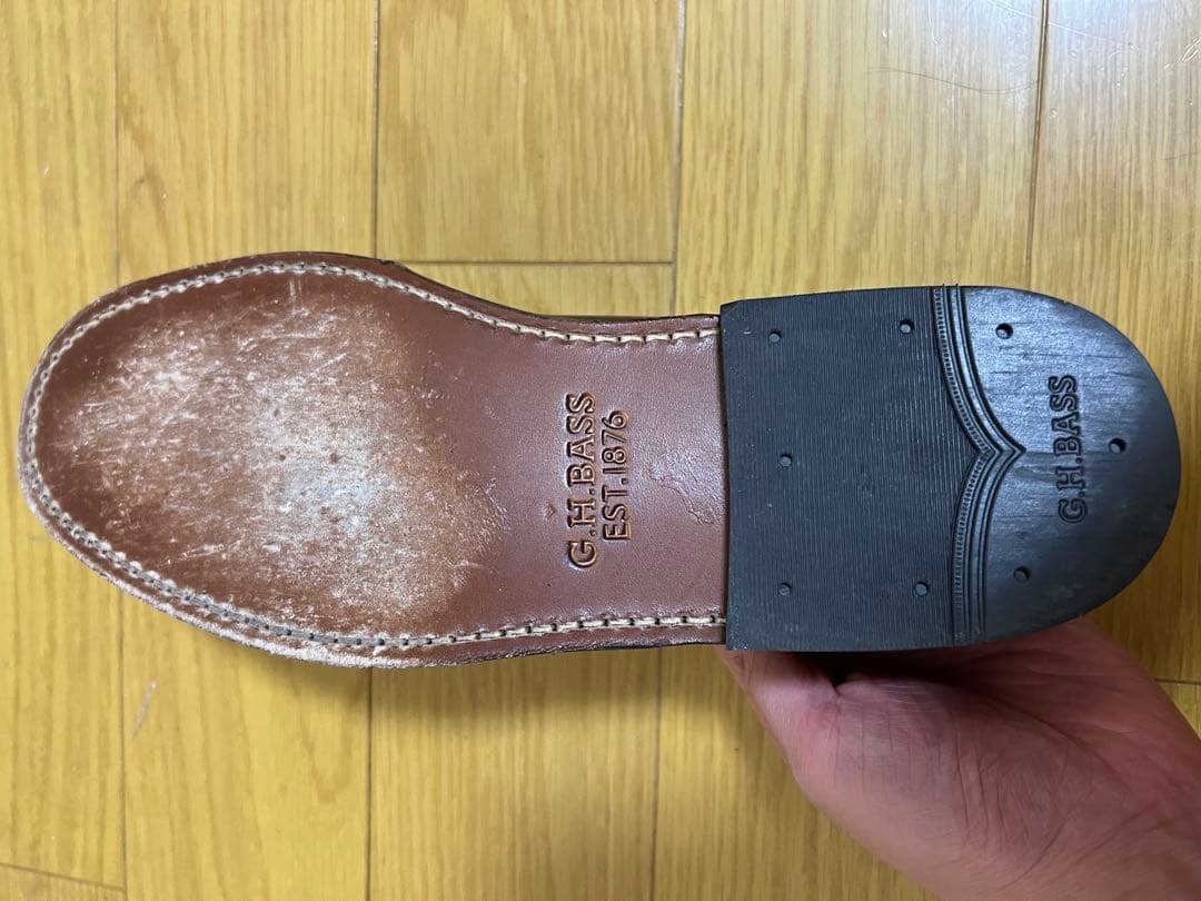 ローファーメンズ 27 G.H.Bass ジーエイ チバス 本革 レザー茶色