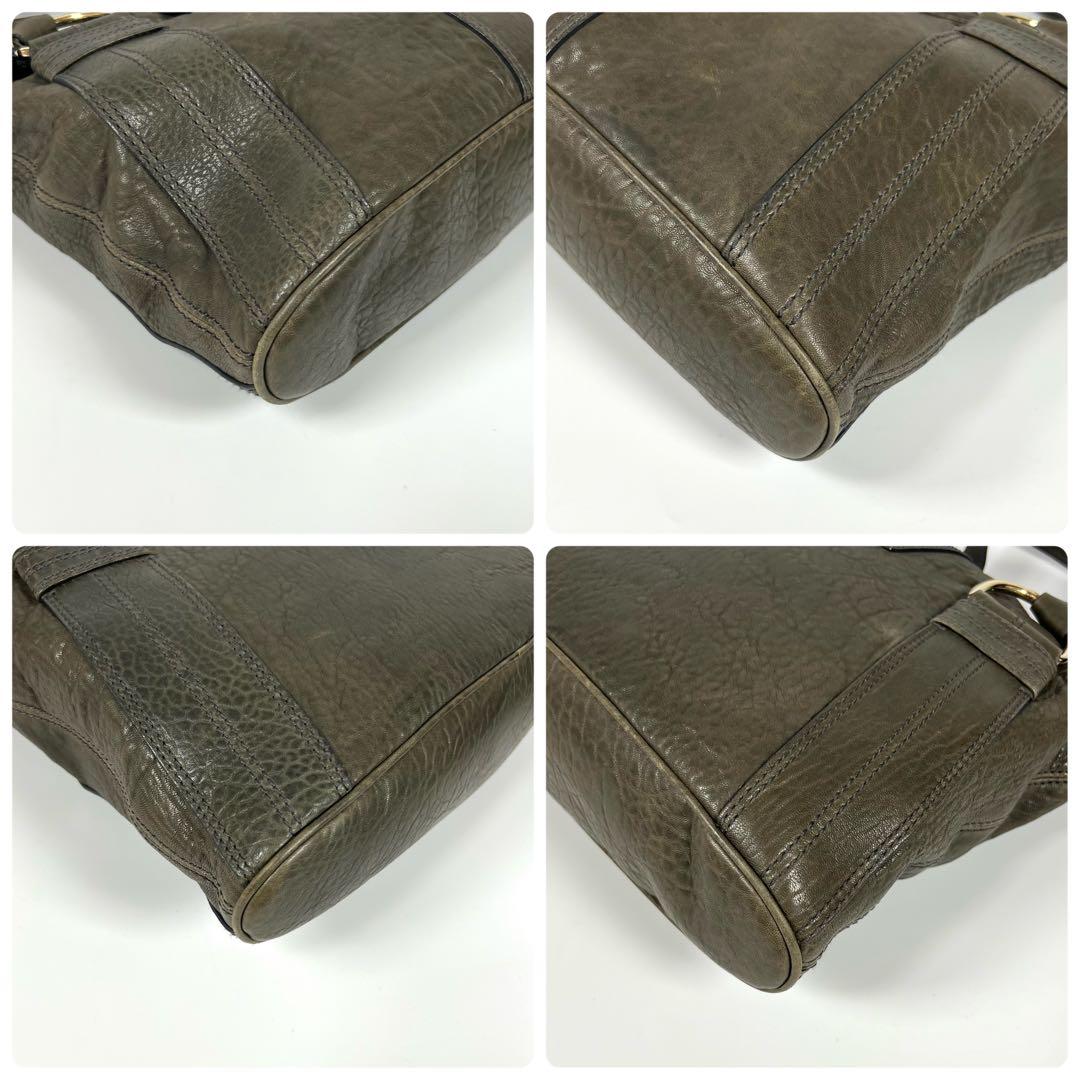 良品】BVLGARI ブルガリ レオーニ ショルダーバッグ 2way カーキ