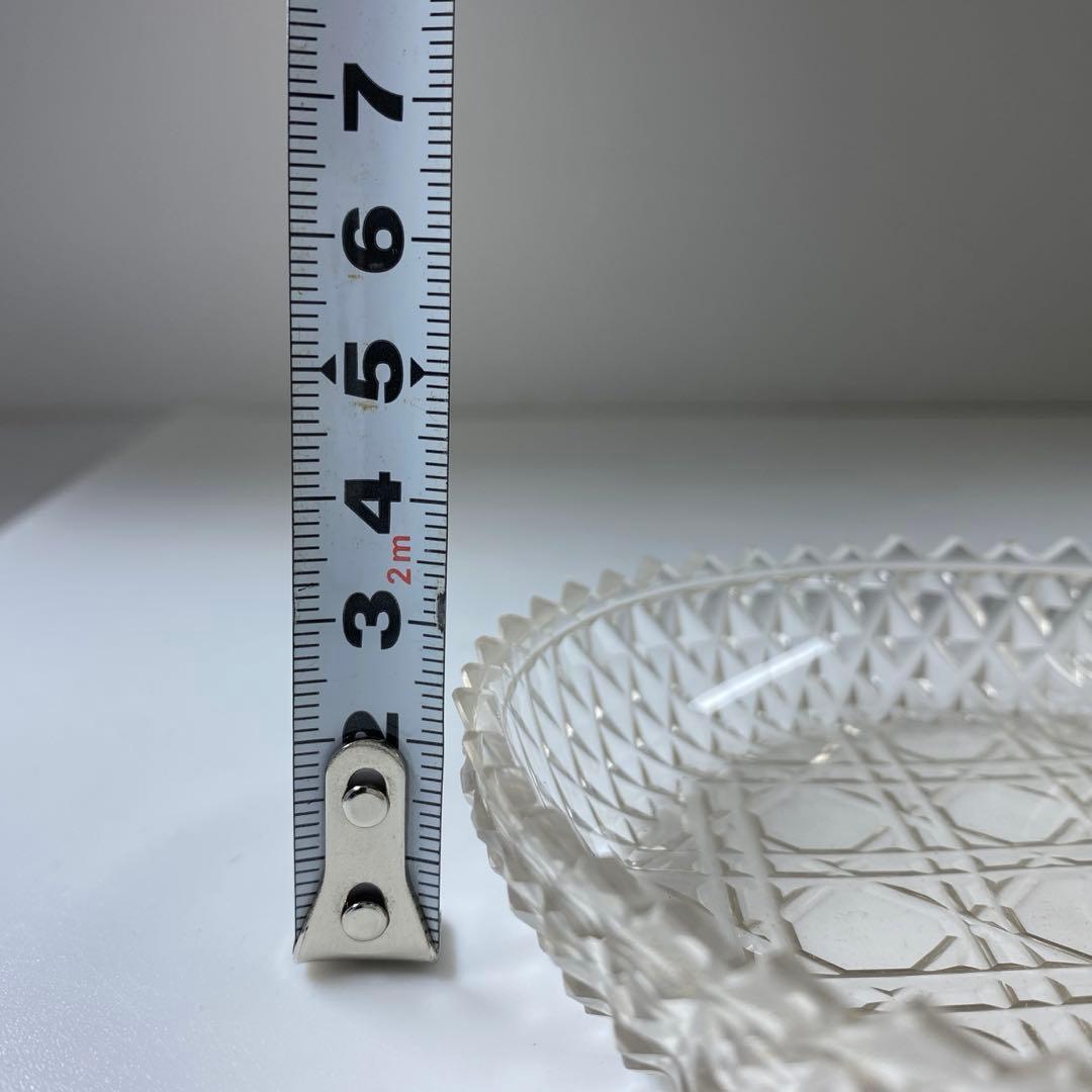 専用江戸後〜明治初期 ギヤマン手彫切子ハンドカット皿 10客 共箱直径