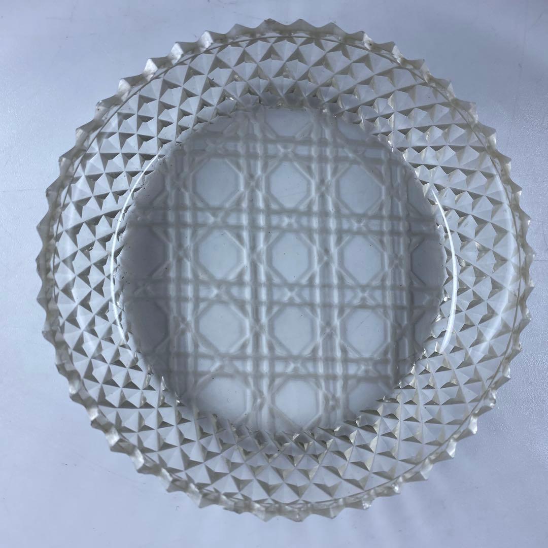 専用江戸後〜明治初期 ギヤマン手彫切子ハンドカット皿 10客 共箱直径