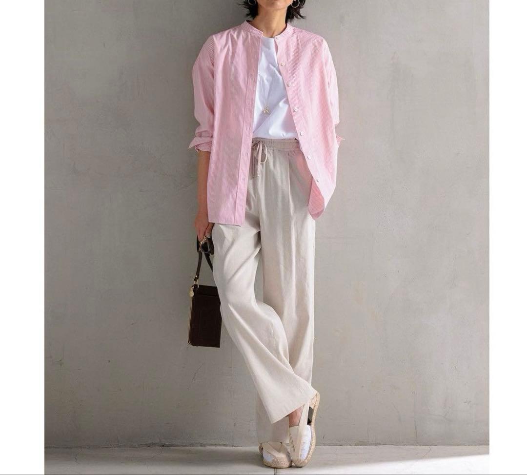 23区 CANCLINI バンドカラーシャツ 2024SS ピンク 新品 M - メルカリ