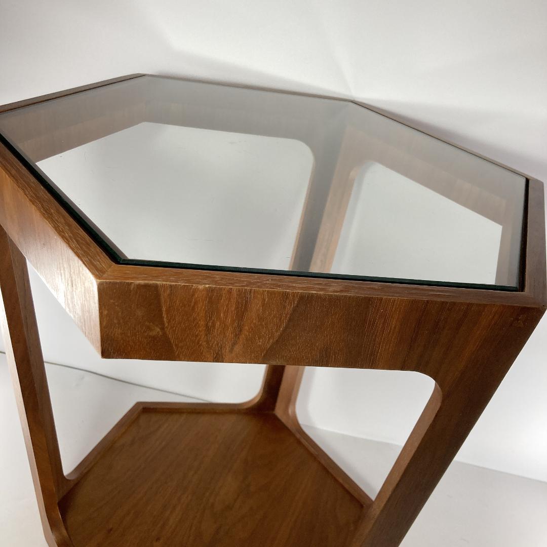 ヘキサゴン サイド テーブル 六角 レトロ アンティーク ビンテージ