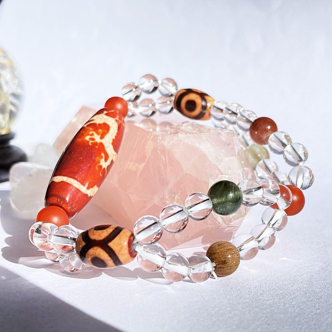 最 安値ハンドメイド・手芸 - 【二連でパワーアップ】天珠 福寿禄