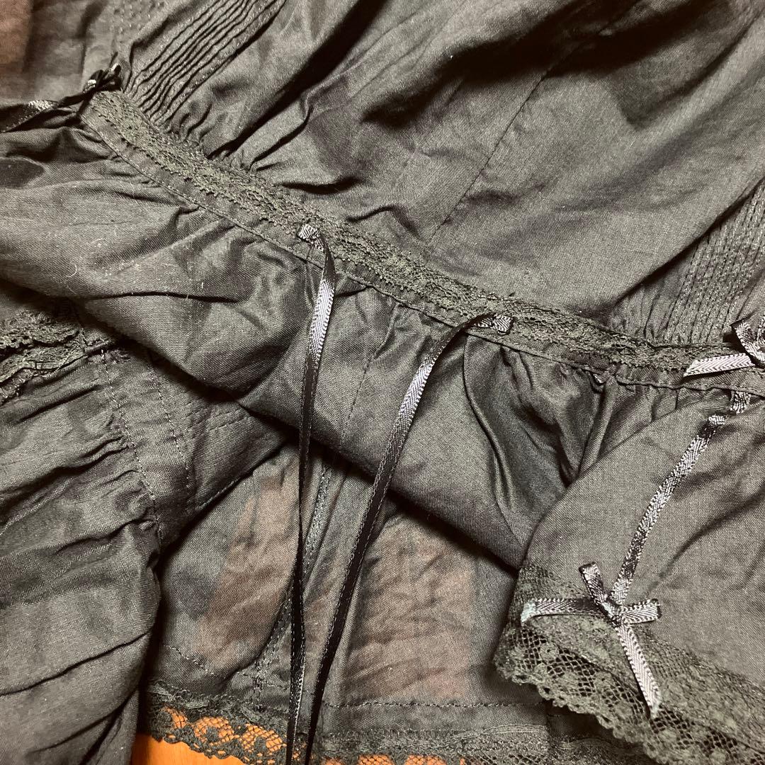 ピンクハウス 未使用品 綿ローン&フランス製?!レース黒生地