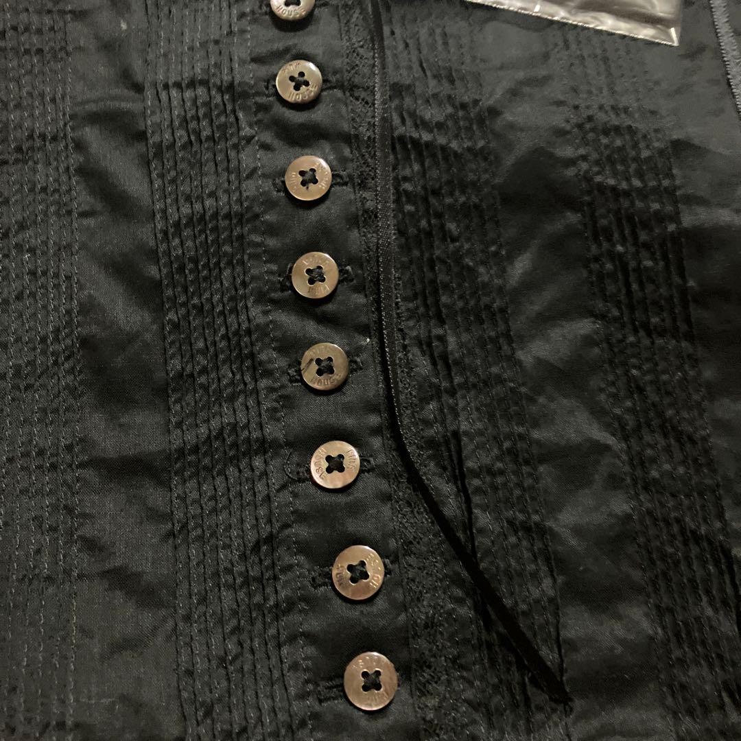 ピンクハウス 未使用品 綿ローン&フランス製?!レース黒生地