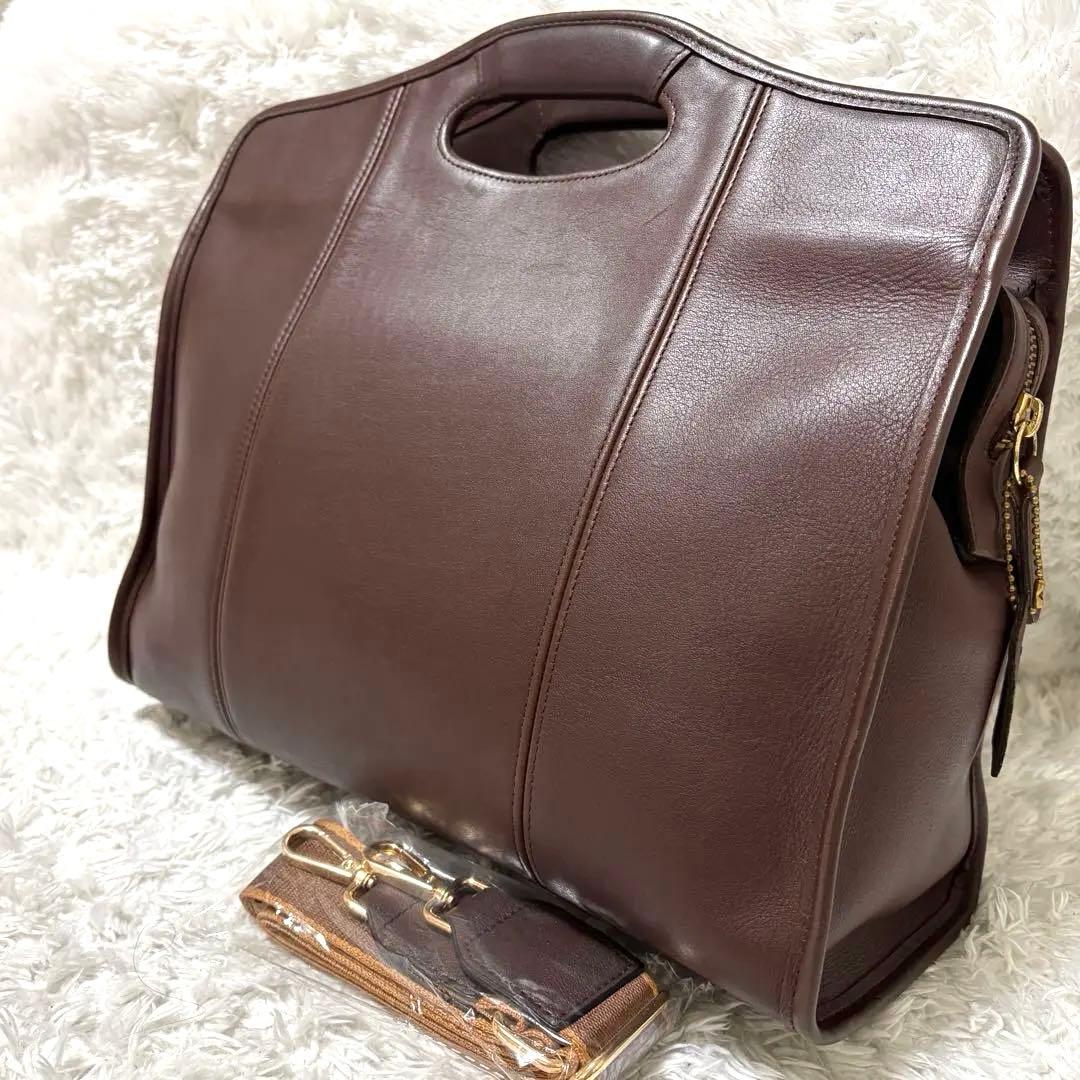 希少✨オールドコーチ 2way ショルダーバッグ 本革 ヴィンテージ 金色金具 希少 old coach レザー ショルダーバッグ オールド コーチ 2way 本革