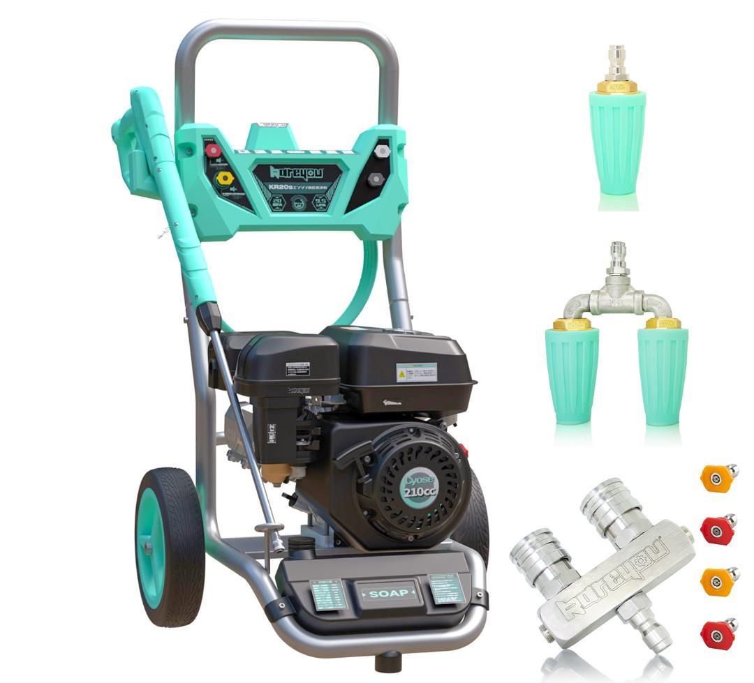 高圧洗浄機エンジン式 エンジ 付き高圧洗浄機 21Mpa 4つの噴射パターン 高圧洗浄機エンジン式 Gaidoh エンジ 付き高圧洗浄機 19Mpa 4つの噴射