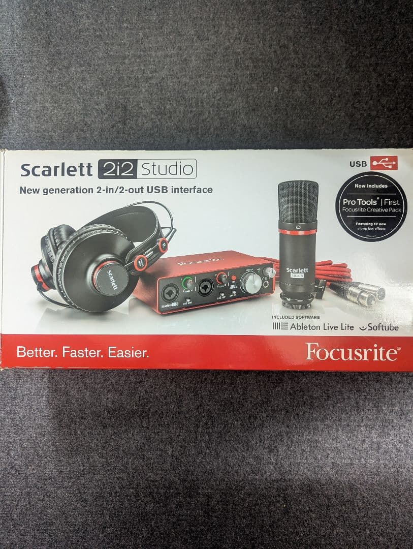 う*ち様 Focusrite Scarlett 2i2 Studio インターフ Focusrite Scarlett 2i2 Studio 4th Gen USB Audio Interface Bundle