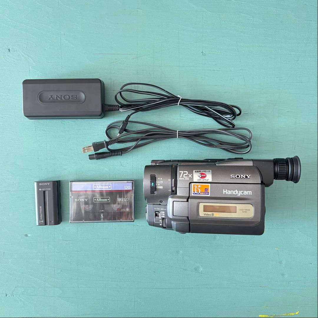 動作品sony CCD-TRV45 8mmビデオカメラ カセットテープ ダビング