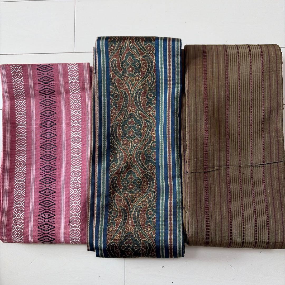 □S31□半幅帯 22点セット□大量まとめて売り□未使用品～汚れ有 半巾