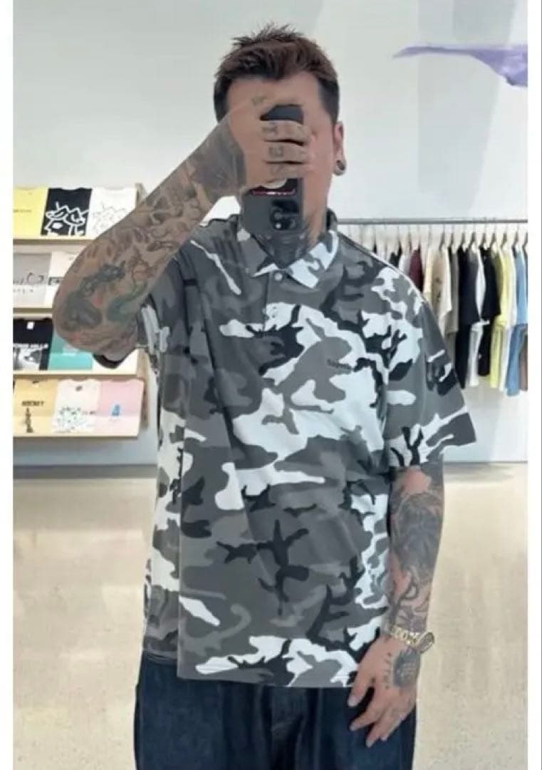 Supreme Washed Camo Polo M - メルカリ