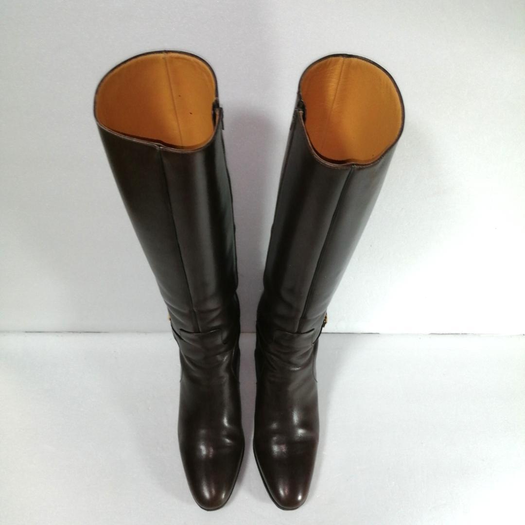 ○tanino crisci ロングブーツ サイドジップ ロゴ金具 - メルカリ