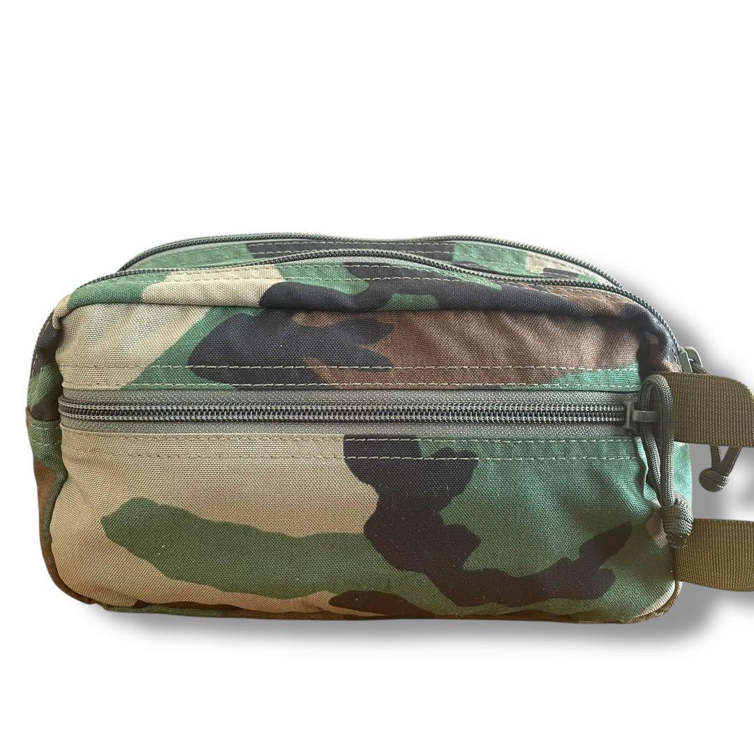 希少/USA製】ブリーフィング ポーチ 迷彩 ウッドランドカモ ナイロン