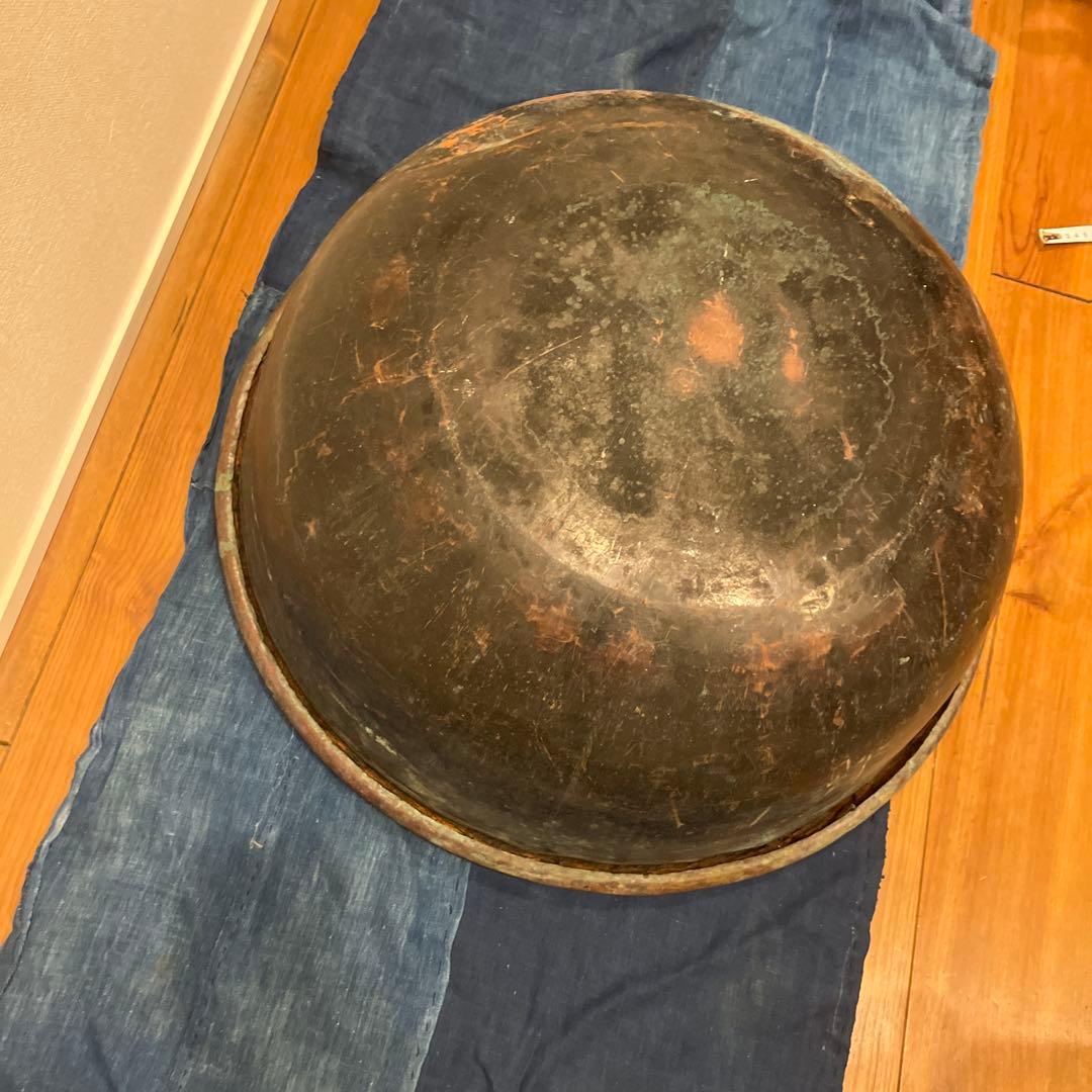 アンティーク 巨大な銅鍋