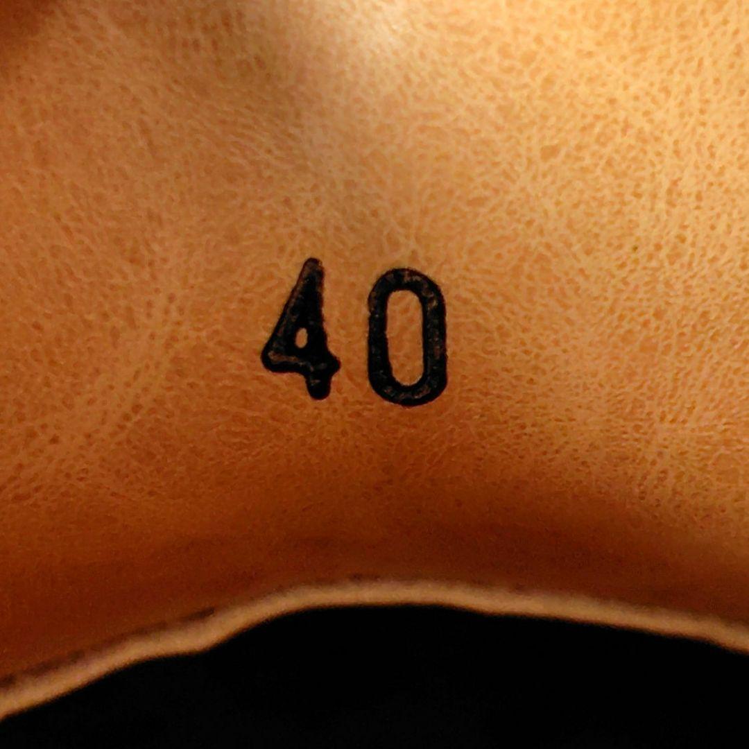 未使用級 マネブ ドレスシューズ プレーントゥ レザー ブラック 40