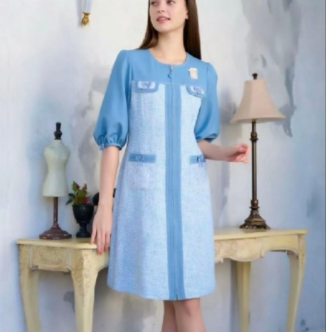 スーパービューティー ワンピース ツィード&デニム サイズ42 タグ付