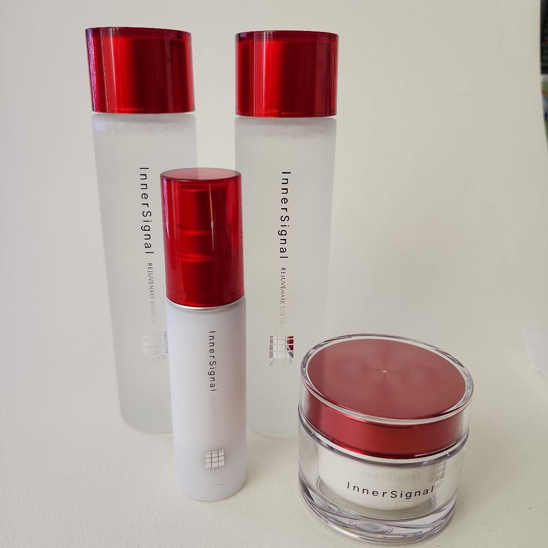 インナーシグナル　化粧水2本、美容液１本、ゲル状クリーム1個　4点セット リジュブネイトローション｜インナーシグナル | 大塚製薬のシミ対策